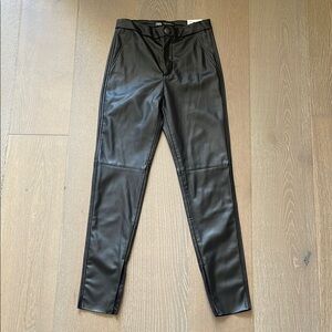 Zara Black Hi-Rise Faux Leather Legging